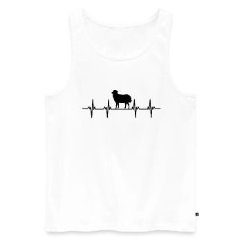Sheep Flock of Sheep Goat Goats Lamb Sheep Wool - Men's Premium Organic Tank Top - white - Front - AI Model Male 178 light (178cm)