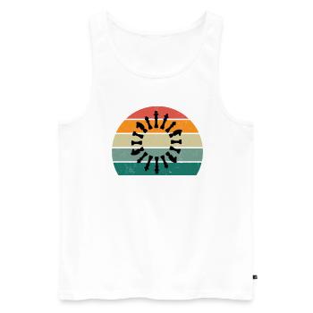 Chess Player Chess Player King Checkers Chess - Men's Premium Organic Tank Top - white - Front - Michal (187cm)
