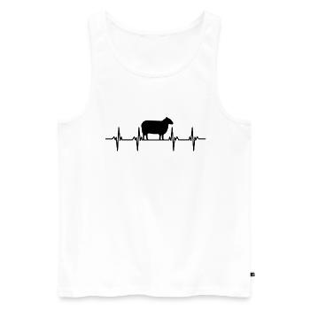 Schafe Schafherde Ziege Ziegen Lamm Schaf Wolle - Männer Premium Bio Tank Top - Weiß - Vorne - AI Model Male 178 light (178cm)