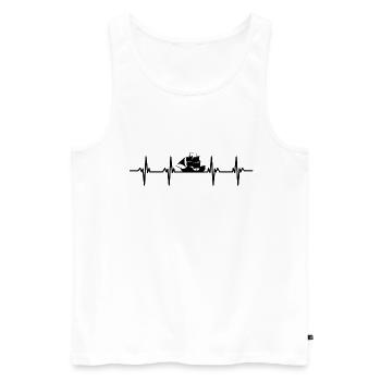 Ship Boat Boats Yachts Captain Ships - Men's Premium Organic Tank Top - white - Front - AI Model Male 178 light (178cm)