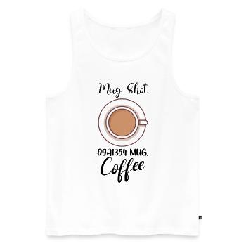 Coffee Lover Caffeine Molecule Java Latte Espresso - Men's Premium Organic Tank Top - white - Front - Michal (187cm)