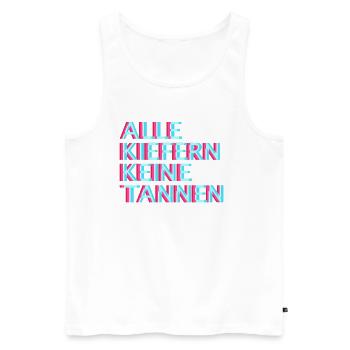 Speedcore Tekk Hardtekk Techno Raver EDM Uptempo - Männer Premium Bio Tank Top - Weiß - Vorne - AI Model Male 178 light (178cm)
