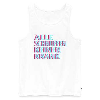 Schranz Raver Speedcore Techno Hardtekk Uptempo - Männer Premium Bio Tank Top - Weiß - Vorne - AI Model Male 178 light (178cm)