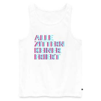 Speedcore Tekk Hardtekk Techno Raver EDM Uptempo - Männer Premium Bio Tank Top - Weiß - Vorne - AI Model Male 178 light (178cm)