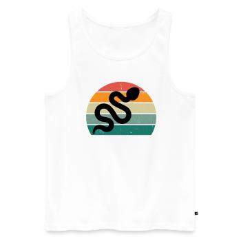 Snake Boa Reptiles Strangler Snake Poisonous Snake - Men's Premium Organic Tank Top - white - Front - AI Model Male 178 light (178cm)
