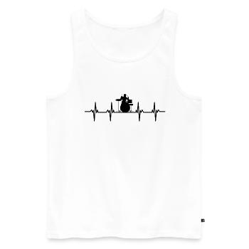 Drummer Drum Drummer Drummer Drums - Men's Premium Organic Tank Top - white - Front - AI Model Male 178 light (178cm)