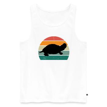 Turtles Turtle Shell Lizard Reptiles Reptiles - Men's Premium Organic Tank Top - white - Front - AI Model Male 178 light (178cm)