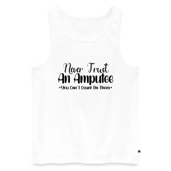 Handicapped Wheelchair Cyborg Leg Arm Amputee - Männer Premium Bio Tank Top - Weiß - Vorne - Michal (187cm)