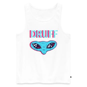 Schranz Speedcore Tekk Hardtekk Techno Raver Alien - Débardeur bio Premium Homme - blanc - Devant - AI Model Male 178 light (178cm)