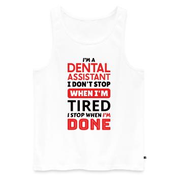 Funny Dentist Dental Assistant Dental Nurse - Männer Premium Bio Tank Top - Weiß - Vorne - AI Model Male 178 light (178cm)
