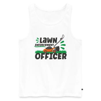 Garden Plants Gardener Lawn Mowing Leaf Blowers - Men's Premium Organic Tank Top - white - Front - AI Model Male 178 light (178cm)
