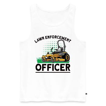 Garden Plants Gardener Lawn Mowing Leaf Blowers - Men's Premium Organic Tank Top - white - Front - Michal (187cm)