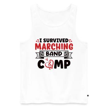 Marching Band Clarinetist School Rehearsal Music - Men's Premium Organic Tank Top - white - Front - Michal (187cm)