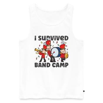 Marching Band Clarinetist School Rehearsal Music - Men's Premium Organic Tank Top - white - Front - Michal (187cm)