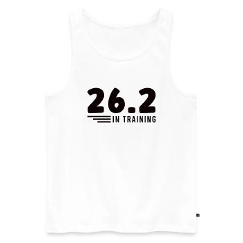 Runners's Half Marathon Finishers - Men's Premium Organic Tank Top - white - Front - Michal (187cm)