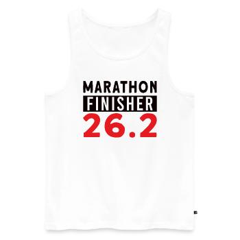 Runners's Half Marathon Finishers - Men's Premium Organic Tank Top - white - Front - Michal (187cm)
