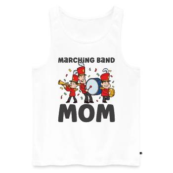 Marching Band Clarinetist School Rehearsal Music - Men's Premium Organic Tank Top - white - Front - AI Model Male 178 light (178cm)