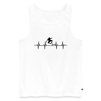 skatboarden skatboarder skatboarderin skatboard - Männer Premium Bio Tank Top - Weiß - Vorne - Michal (187cm)