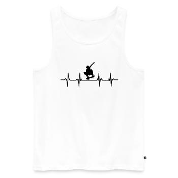 skatboarden skatboarder skatboarderin skatboard - Männer Premium Bio Tank Top - Weiß - Vorne - Michal (187cm)