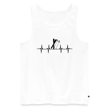 ski ski skier skier winter snow mountains - Men's Premium Organic Tank Top - white - Front - Michal (187cm)