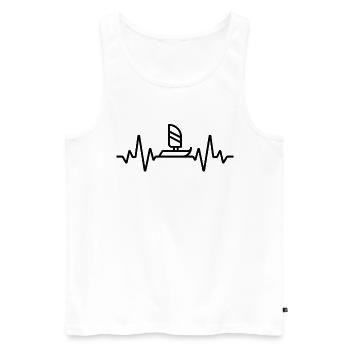 voilier voilier voilier voilier voilier bateau - Débardeur bio Premium Homme - blanc - Devant - Michal (187cm)