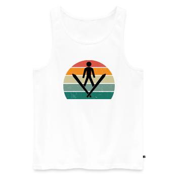 Ski jump Ski jump Ski jump Ski jumping Ski - Men's Premium Organic Tank Top - white - Front - AI Model Male 178 light (178cm)