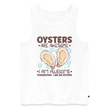 Oyster Lovers Funny Oyster Oyster Shucker - Men's Premium Organic Tank Top - white - Front - Michal (187cm)