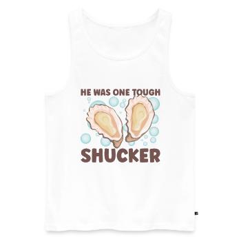 Oyster Lovers Funny Oyster Oyster Shucker - Men's Premium Organic Tank Top - white - Front - AI Model Male 178 light (178cm)