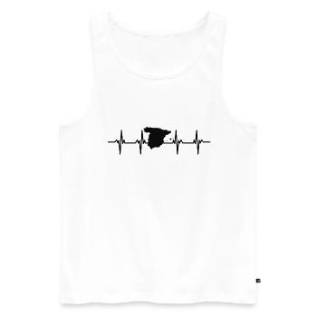Spain Spanish Ibiza Mallorca Menorca Madrid - Men's Premium Organic Tank Top - white - Front - AI Model Male 178 light (178cm)