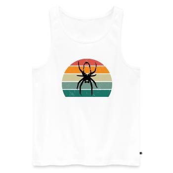 Araignées Toile d’araignée pattes d’arachnides 8 araignées - Débardeur bio Premium Homme - blanc - Devant - AI Model Male 178 light (178cm)