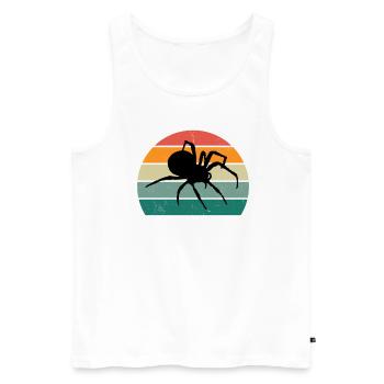 Spiders Spider web web arachnid legs 8 spider - Men's Premium Organic Tank Top - white - Front - AI Model Male 178 light (178cm)