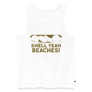 seashells shell collector shell collecting Gift - Männer Premium Bio Tank Top - Weiß - Vorne - AI Model Male 178 light (178cm)