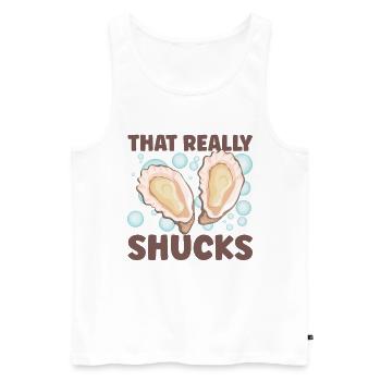 Auster-liebhaber Lustige Auster Auster Shucker - Männer Premium Bio Tank Top - Weiß - Vorne - Michal (187cm)