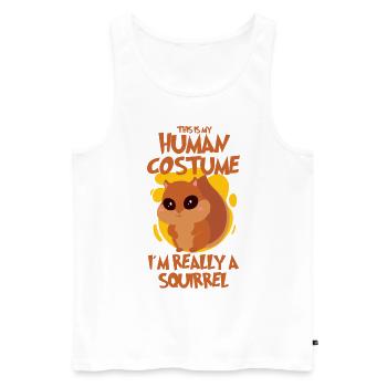Funny Squirrel Fan Squirrel Lover Chipmunk Addict - Männer Premium Bio Tank Top - Weiß - Vorne - AI Model Male 178 light (178cm)