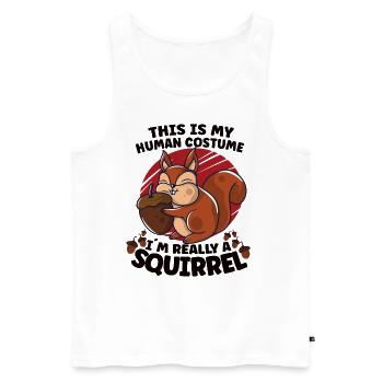 Funny Squirrel Fan Squirrel Lover Chipmunk Addict - Männer Premium Bio Tank Top - Weiß - Vorne - AI Model Male 178 light (178cm)