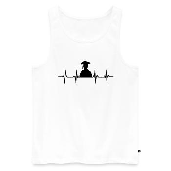 studieren student studium abschluss bachelor uni - Männer Premium Bio Tank Top - Weiß - Vorne - AI Model Male 178 light (178cm)