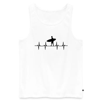 surf surferin wave wavesurfing waves surfing surf - Men's Premium Organic Tank Top - white - Front - AI Model Male 178 light (178cm)