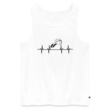 surf surferdans les vagues vagues surf surf - Débardeur bio Premium Homme - blanc - Devant - Michal (187cm)