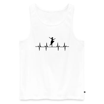 danseur danse mouvement mouvement mouvement couple - Débardeur bio Premium Homme - blanc - Devant - AI Model Male 178 light (178cm)