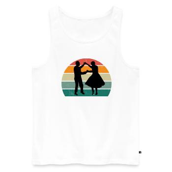 dancer dancer dance move movement couple dance - Men's Premium Organic Tank Top - white - Front - AI Model Male 178 light (178cm)