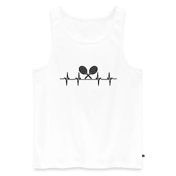 tennisspieler tennisspielerin tennisverein tennis - Männer Premium Bio Tank Top - Weiß - Vorne - Michal (187cm)