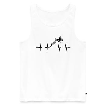 tatoo tattoo tattoowierer tattowierer body art - Men's Premium Organic Tank Top - white - Front - Michal (187cm)