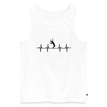 tennisspieler tennisspielerin tennisverein tennis - Männer Premium Bio Tank Top - Weiß - Vorne - Michal (187cm)