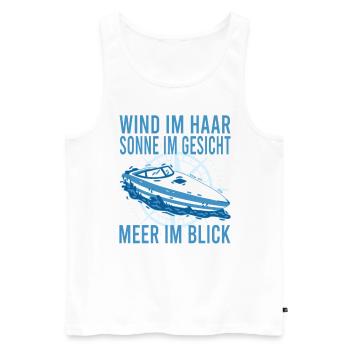 Jolle Jollen Jollensegeln Segler Segeln Kapitän - Männer Premium Bio Tank Top - Weiß - Vorne - Michal (187cm)