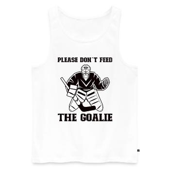 Ice Hockey Player Funny Ice Hockey Team Goalkeeper - Men's Premium Organic Tank Top - white - Front - Michal (187cm)