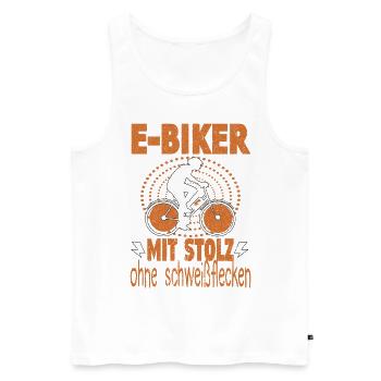 Elektrofahrrad Pedelec EBike E-Bike Hilfsmotor - Männer Premium Bio Tank Top - Weiß - Vorne - AI Model Male 178 light (178cm)