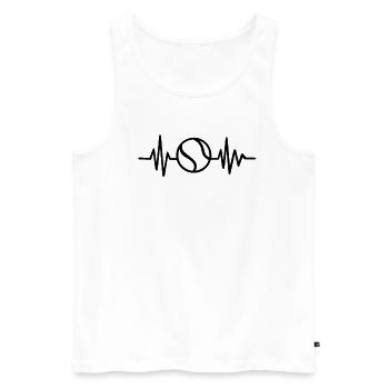 tennisspieler tennisspielerin tennisverein tennis - Männer Premium Bio Tank Top - Weiß - Vorne - Michal (187cm)
