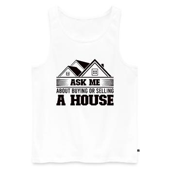 Real Estate Agent Realtor Home Closing Investor - Men's Premium Organic Tank Top - white - Front - AI Model Male 178 light (178cm)