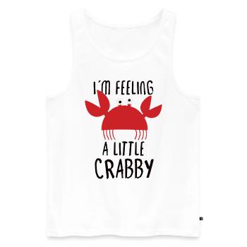 Crab Crab Shrimp Whisperer Crab Hunting Fisherman - Men's Premium Organic Tank Top - white - Front - Michal (187cm)