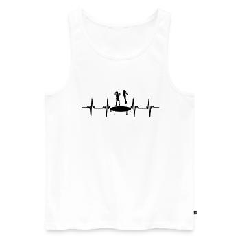 Trampoline jumper Trampoline jumper Trampoline - Men's Premium Organic Tank Top - white - Front - AI Model Male 178 light (178cm)